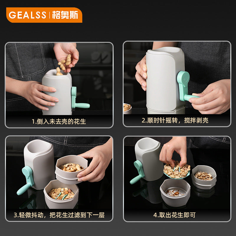 New Peanut Shell Machine Manual Rotary Peanut Stripping Artifact Small Shell Stripping Artifact Wholesale Cross-border Shell Stripping Machine